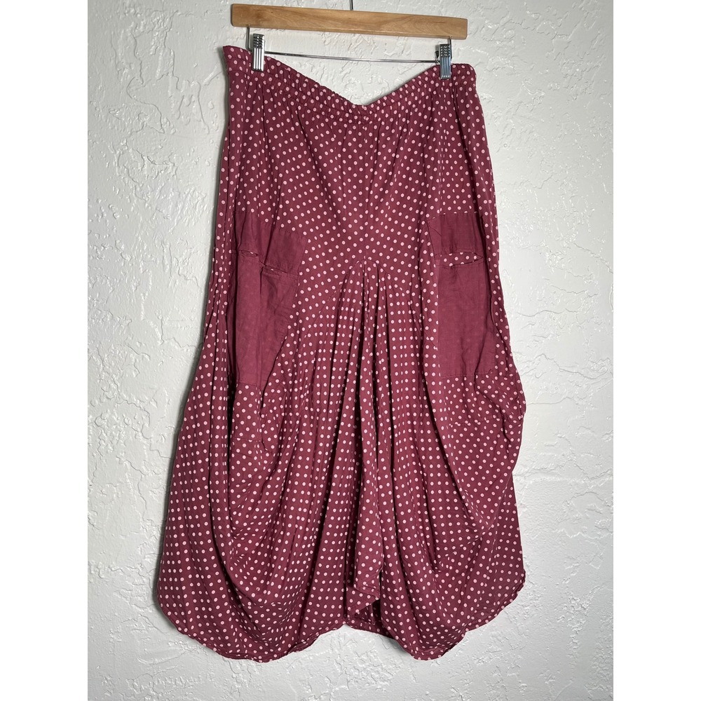 Tera Bora by Tricobel TG.1 Cotton Polka Dot Lagenlook Balloon Skirt Italy